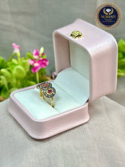 Three Ruby Diamond Silver Ring – New Design 925 Sterling Luxury Jewelry