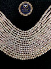 Rose Pink Freshwater Pearls – 2.5mm to 3mm Round Beads for Handmade Jewelry