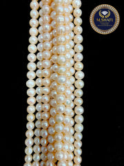 Natural Peach Freshwater Pearl Beads – 9mm Round Shape, High Quality - Jewelry Making