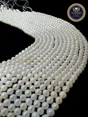 Premium Fresh WaterPearl Round Shape  – Wholesale Pearl Bead Lines for Jewelry Making - 5mm