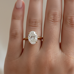 Classic Oval Cut Solitaire Engagement Ring in Solid 925 Silver
