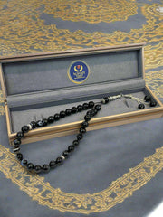 Luxury Black Agate Tasbih – 33 Prayer Beads