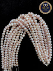 Natural Pink Freshwater Pearls – 8mm Round Shape Strand, Jewelry Making