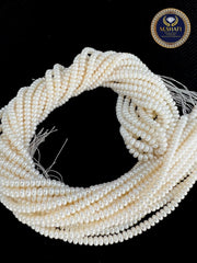 High Quality Freshwater Pearl Lines – 5mm Button Shape Pearls, Natural Shine