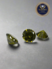 PERIOT COLOUR ZIRCON | ROUND SHAPE | HIGH QUALITY | FOR DIY JEWELRY MAKING | 1 GRAM PRICE