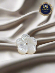 White Mother of Pearl Flower Shape – One Side Carved for Gold & Silver Jewelry Making