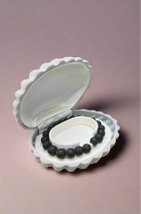 Stylish Matte Black Lava Stone Bead Bracelet