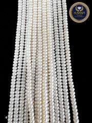 High Quality Freshwater Pearl Lines – 5mm Button Shape Pearls, Natural Shine