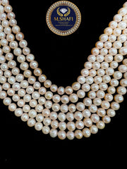 Natural Peach Freshwater Pearl Beads – 9mm Round Shape, High Quality - Jewelry Making