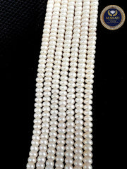 High Quality Freshwater Pearl Lines – 5mm Button Shape Pearls, Natural Shine
