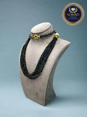 Multi-Strand Black Crystal Necklace – Party & Bridal Wear