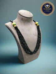 Multi-Strand Black Crystal Necklace – Party & Bridal Wear
