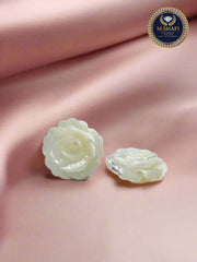 Mother of Pearl Carved Flower – Both Sides - For Gold & Silver Jewelry
