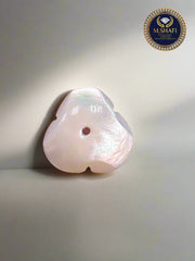 White Mother of Pearl Three-Leaf Curved Shape – Carved for Gold & Silver Jewelry Making