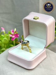 Diamond Polki Pear Shape Silver Ring – New Design 925 Sterling Jewelry