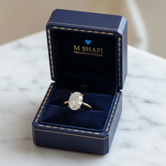 Classic Oval Cut Solitaire Engagement Ring in Solid 925 Silver