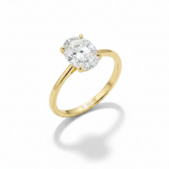 Classic Oval Cut Solitaire Engagement Ring in Solid 925 Silver