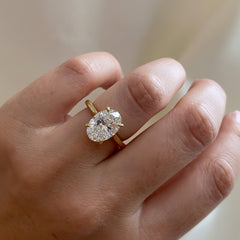 Classic Oval Cut Solitaire Engagement Ring in Solid 925 Silver
