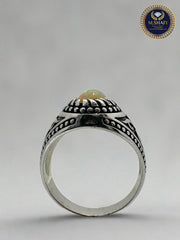 Luxurious Opal Silver Ring – Regal Traditional Style