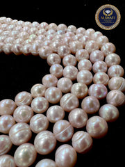 Natural Pink Freshwater Pearls – 8mm Round Shape Strand, Jewelry Making