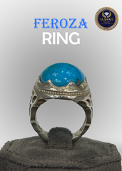 Classic Feroza Ring with Real Silver and Stone