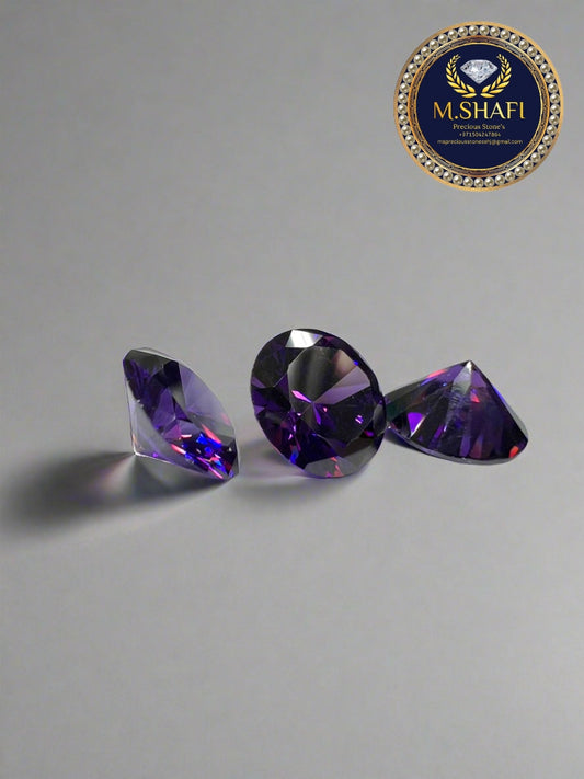 PURPLE ZIRCON | ROUND SHAPE | HIGH QUALITY | FOR DIY JEWELRY MAKING | 1 GRAM PRICE