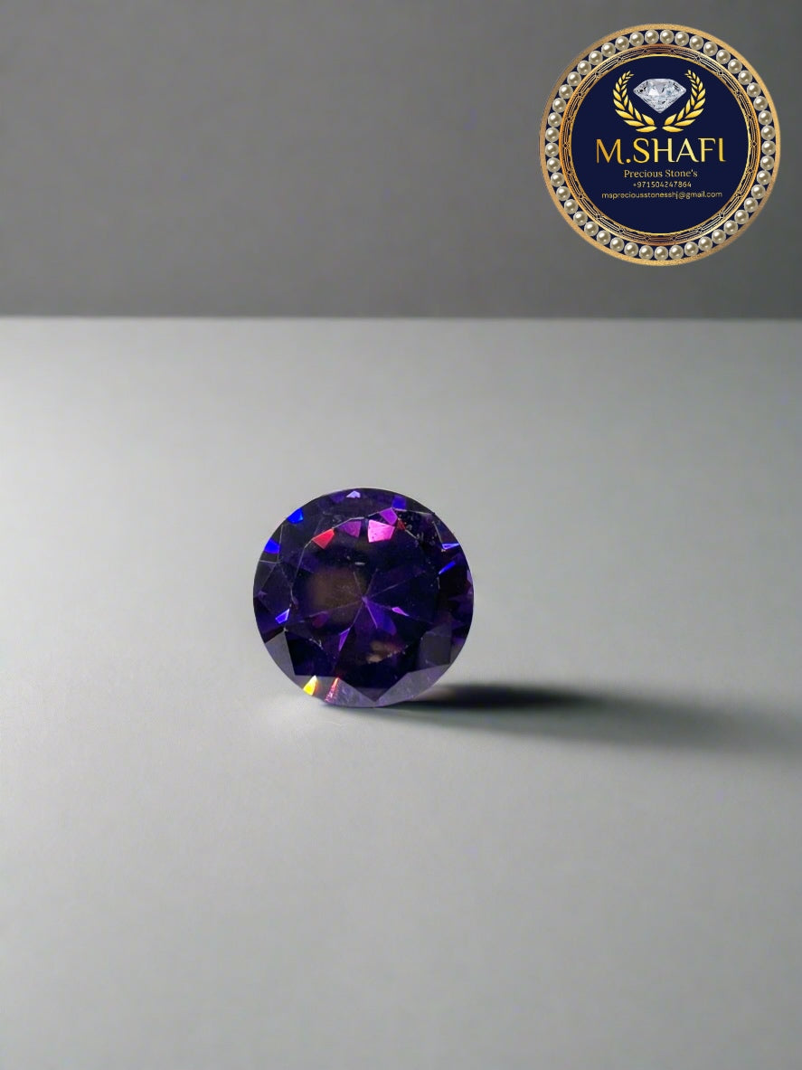 PURPLE ZIRCON | ROUND SHAPE | HIGH QUALITY | FOR DIY JEWELRY MAKING | 1 GRAM PRICE