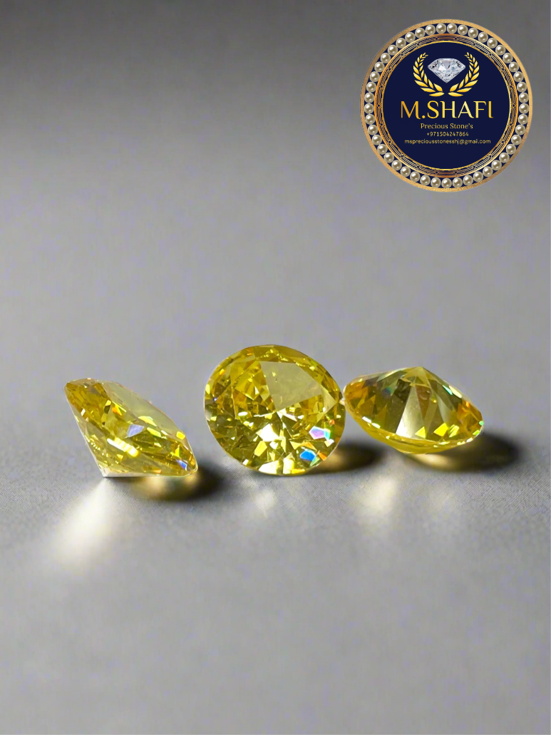 YELLOW ZIRCON | ROUND SHAPE | HIGH QUALITY | FOR DIY JEWELRY MAKING | 1 GRAM PRICE