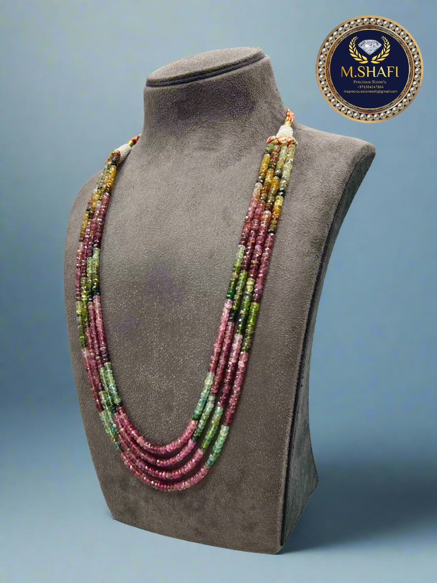 Luxury Tourmaline Necklace – 4 Layers Necklace