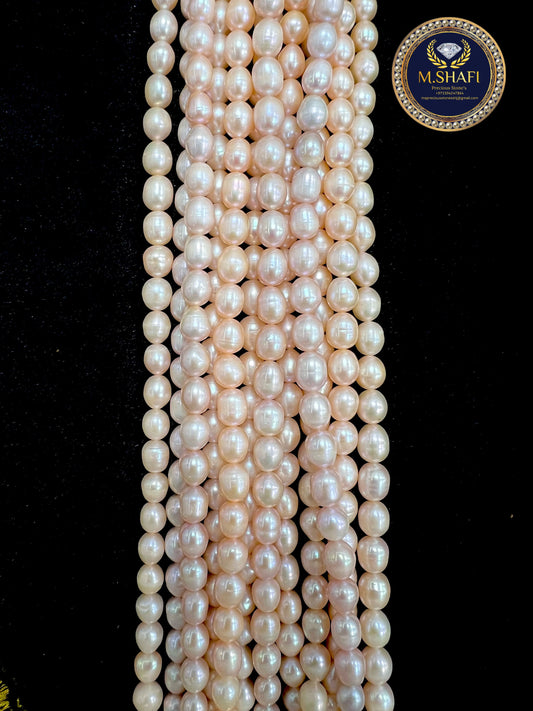 Natural Peach Freshwater Pearls – Oval Shape, High Quality , For Jewelry Making