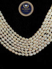 Natural Peach Freshwater Pearls – Oval Shape, High Quality , For Jewelry Making - 5 to 6mm