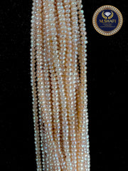 Natural Peach Freshwater Pearls – 1.8mm to 2mm Button Shape for Handmade Jewelry