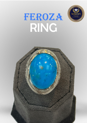 Classic Feroza Ring with Real Silver and Stone