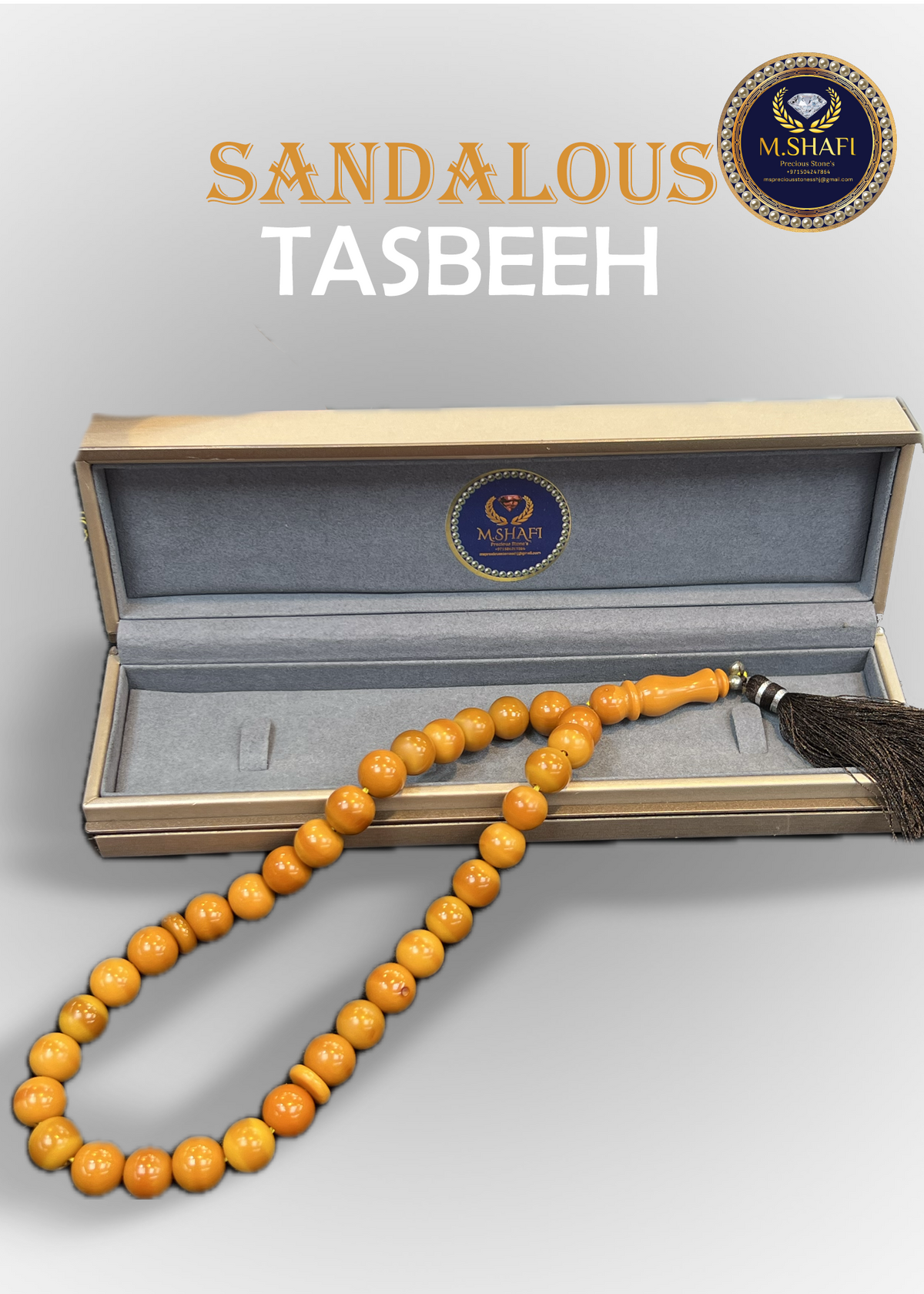 Royal Sandalous Misbaha | 33 Beads | Premium Prayer Tasbeeh